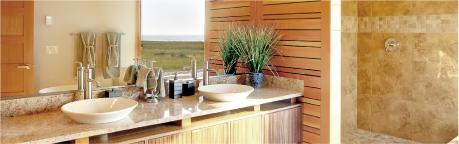 06. Bathroom refresh (vanities, mirrors, tile work, fixture updates)